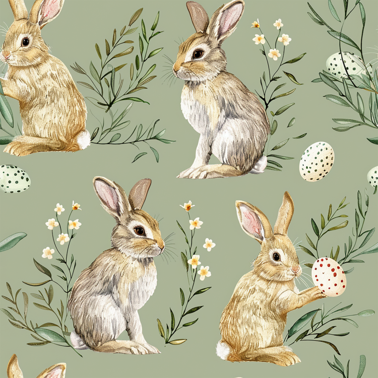 Beatrix Potter's Easter - Seamless Pattern