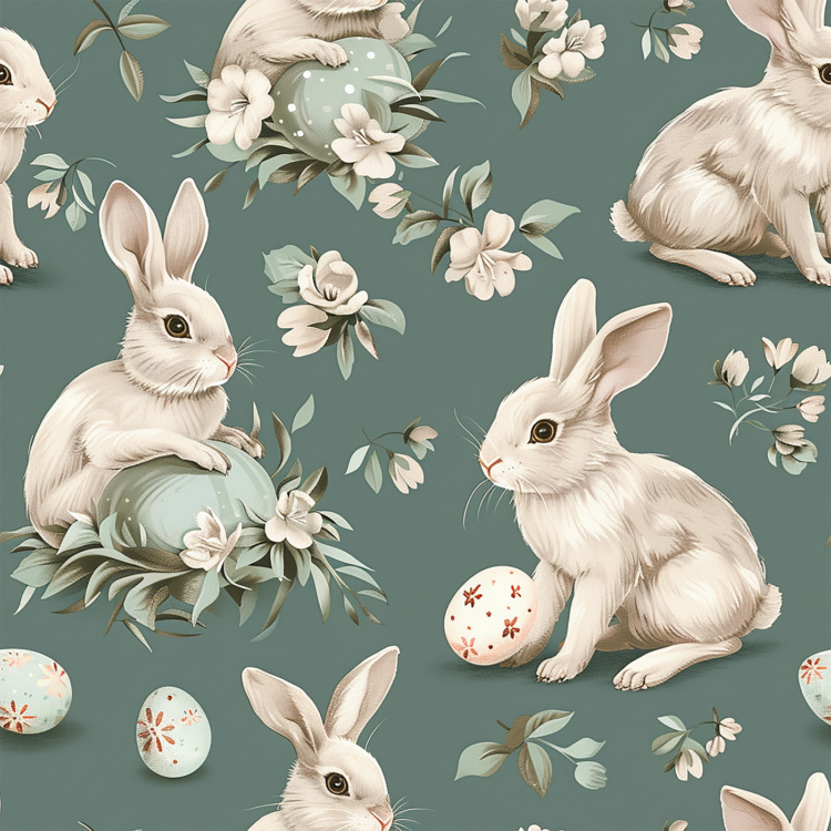 Easter Bunny - Seamless Pattern