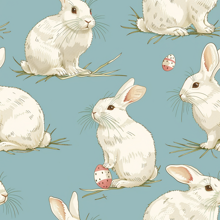 Egg Hunting - Seamless Pattern